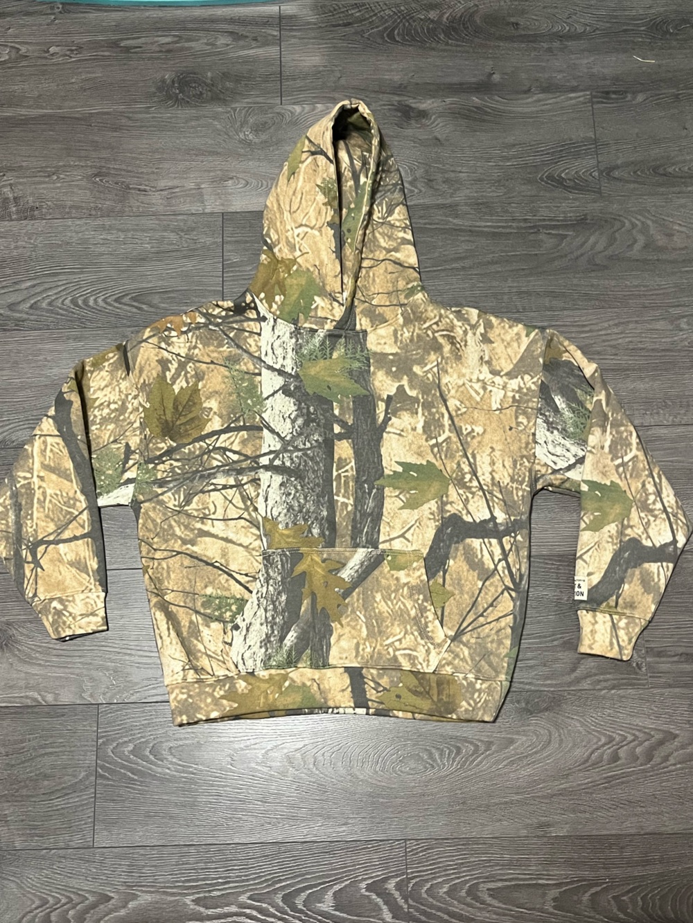 Camouflage Hooded Pullover Sweatshirt - Realtree-Style Camo